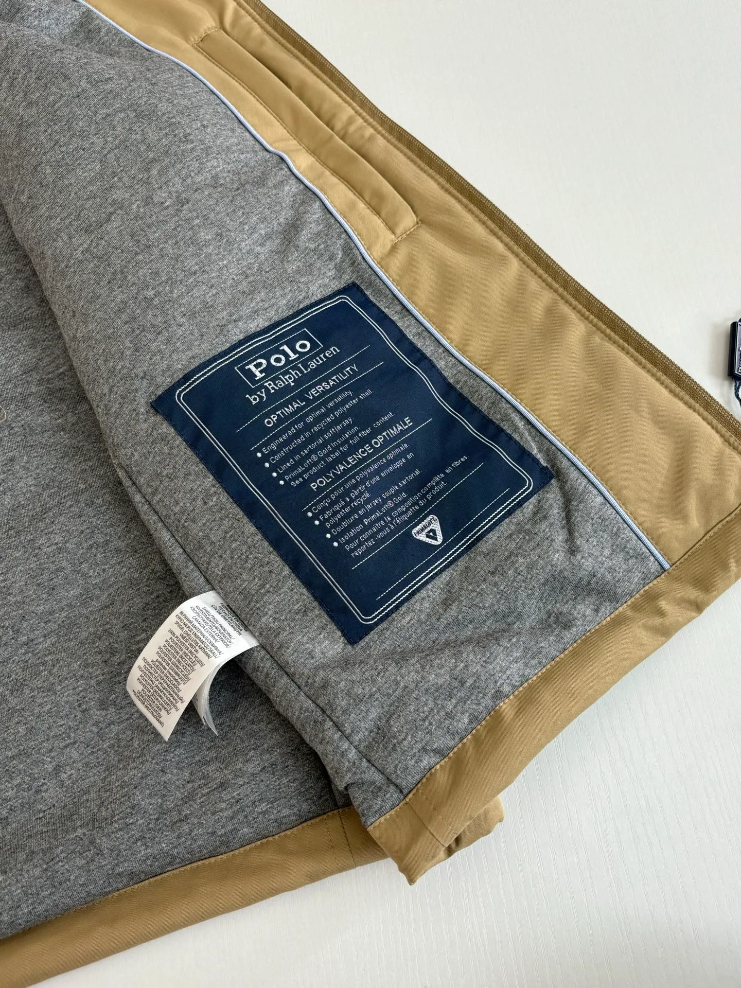 P570 Ralph Laure*/Ralph Lauren FW25 Polo gabardine down sleeveless zipper vest jacket Size: S/M/L/XL